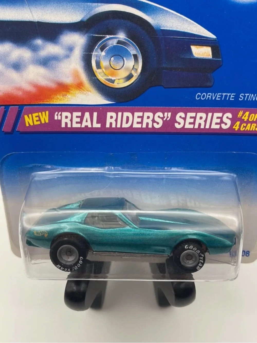 Hot Wheels 1994 Real Riders Series Corvette Stingray Aqua Green BEAUTIFUL